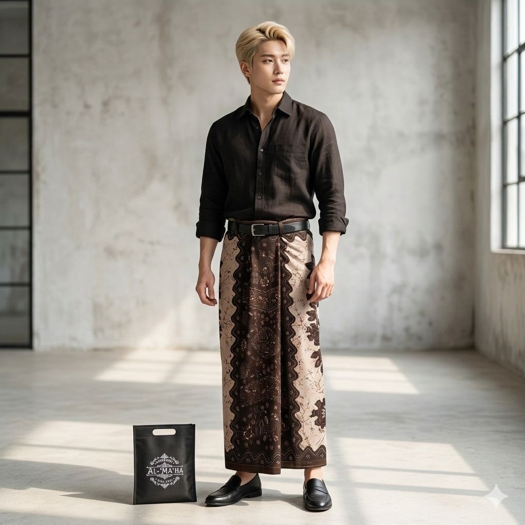 Sarung Batik Pria Dewasa Motif Terbaru Seri Warna Lengkap Hitam Navie Hijau