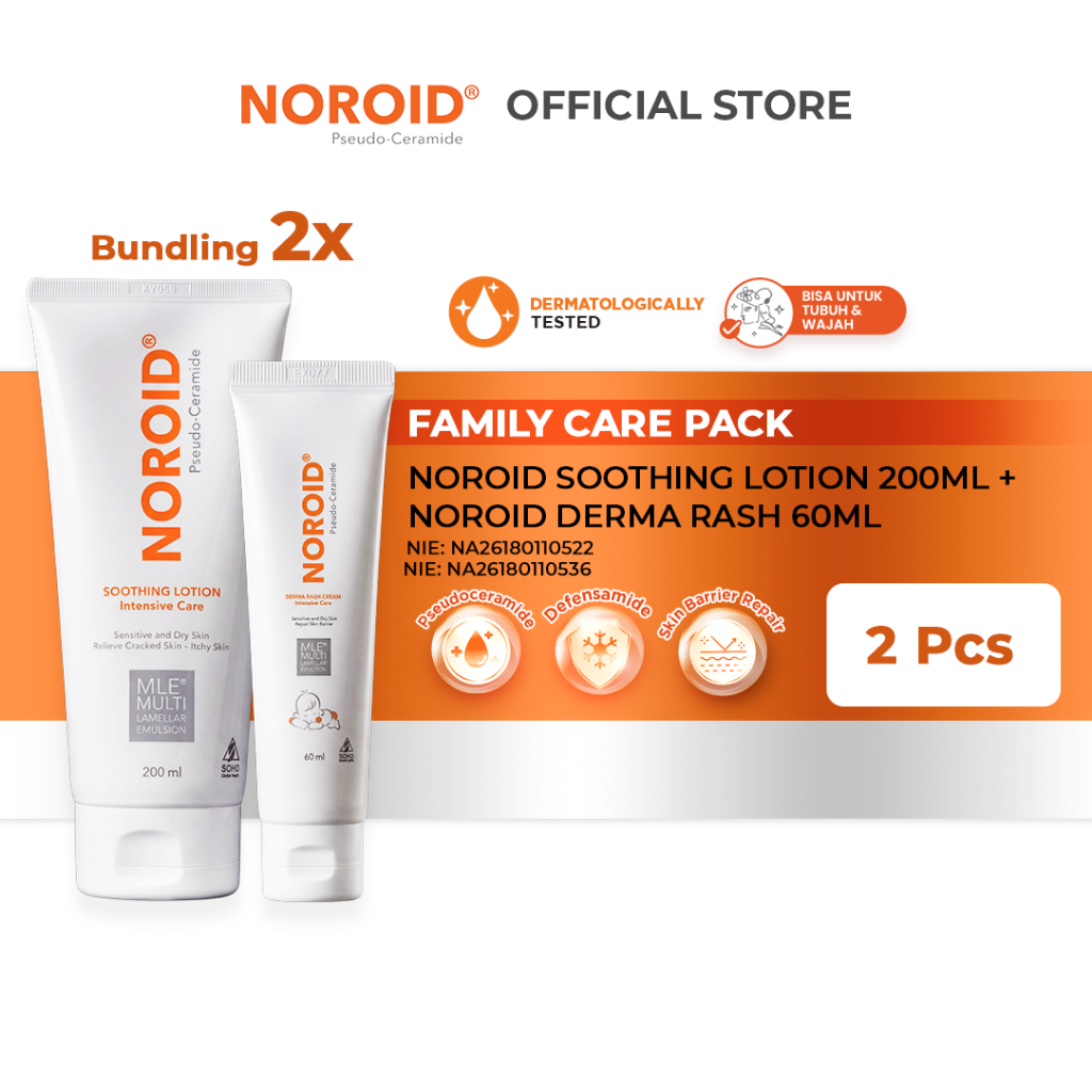 Noroid Soothing Lotion - 200ml + Noroid Derma Rash Cream - 60ml