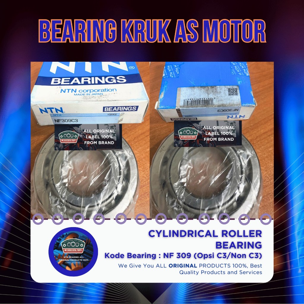 BEARING NF 309 NF 309 C3 NTN ORIGINAL JAPAN NF309/NF309C3