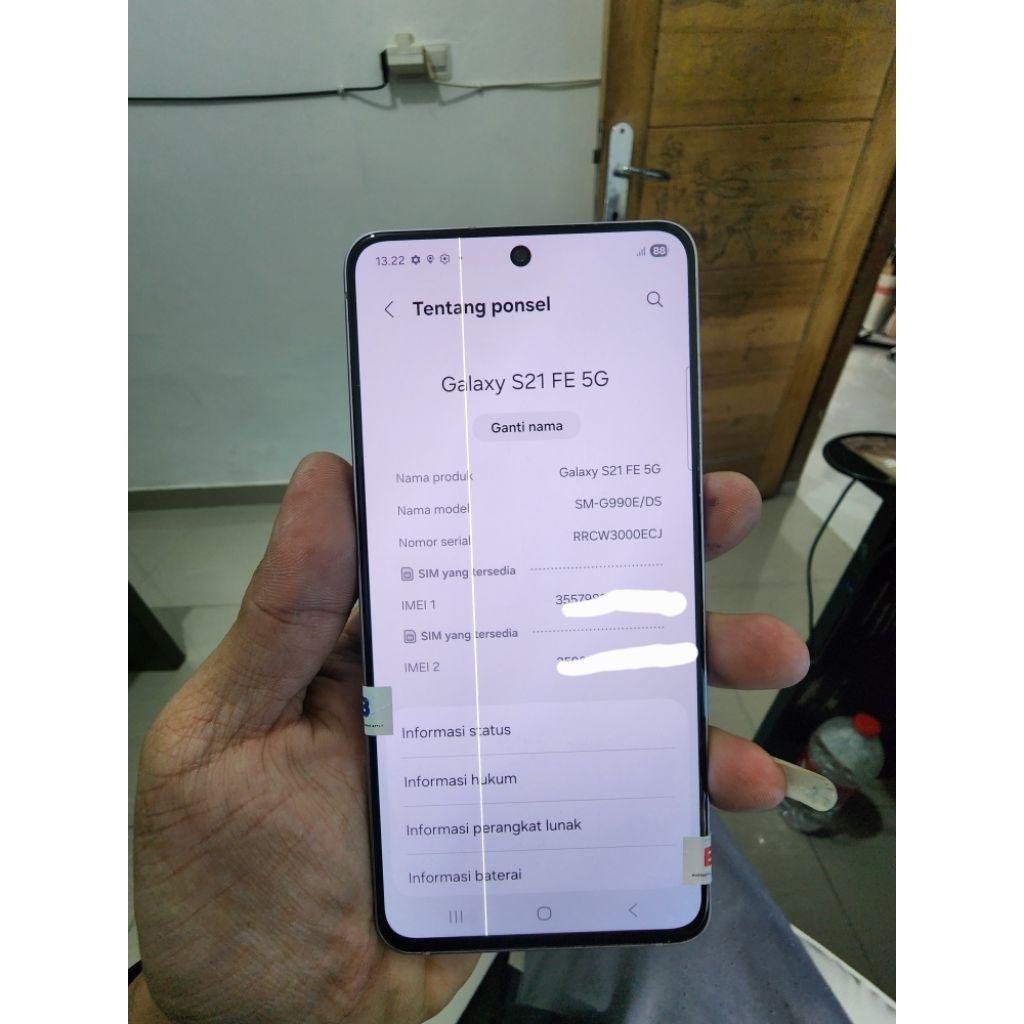 lcd frem samsung s21 fe copotan ori