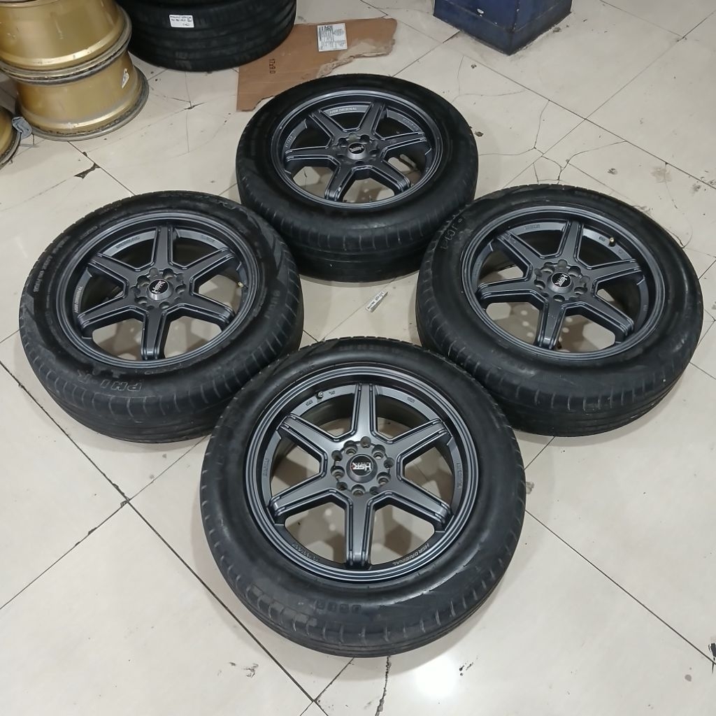 VELG BEKAS HSR MINAS RING17 LEBAR 7,5 PCD 5X114 BAN  225 55 R17