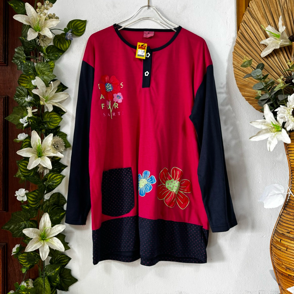 Tunik Kaos Pink magenta