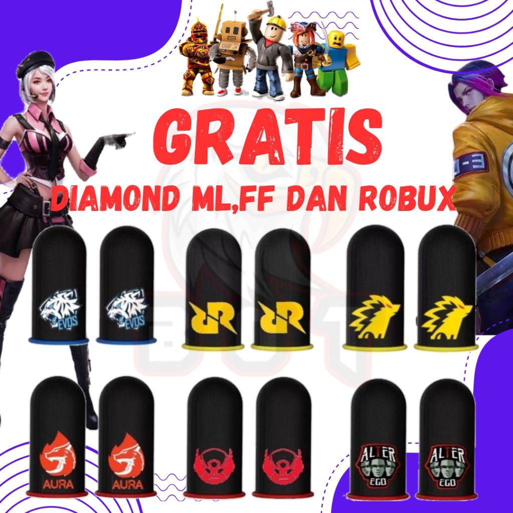 sarung jempol murah gratis diamond ml/ff/robux