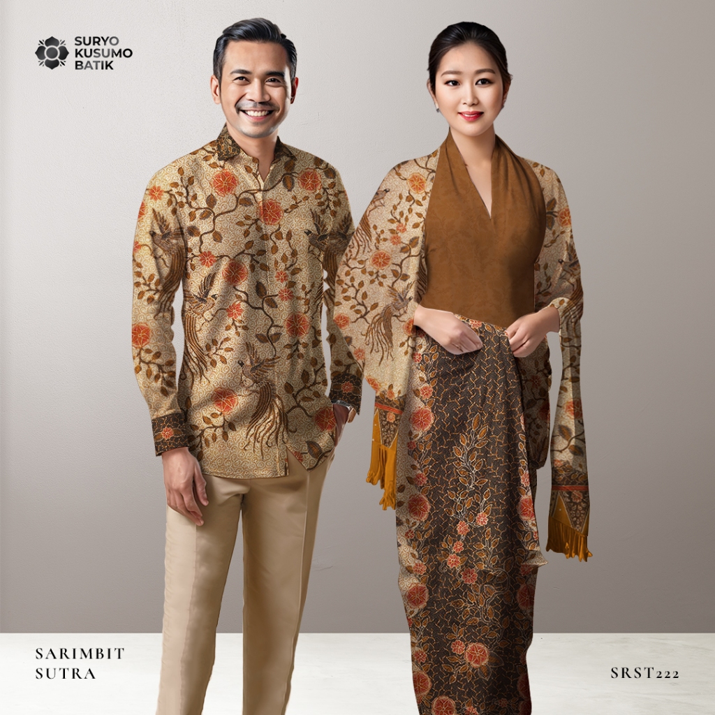 Suryo Kusumo Batik - Kain Sarimbit Couple Batik Tulis Sutra  SR12