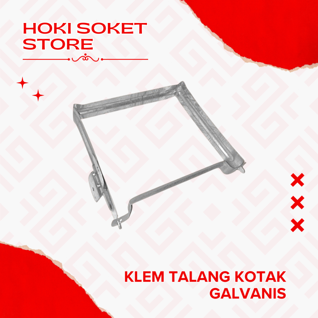 Klem Talang Kotak Galvanis /Gantungan Cagak Talang kotak galvanis