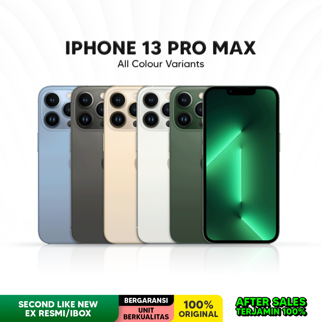 Apple iPhone 13 Pro Max 128GB 256GB 512GB Second Used Seken Secondhand Bekas Ex Resmi Indonesia