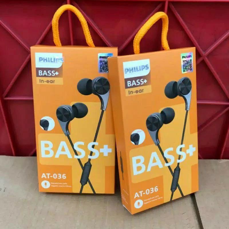 Earphone Philips QP-036 Super Bass + Mic / Handsfree Magnetic QP036 Suara Jernih