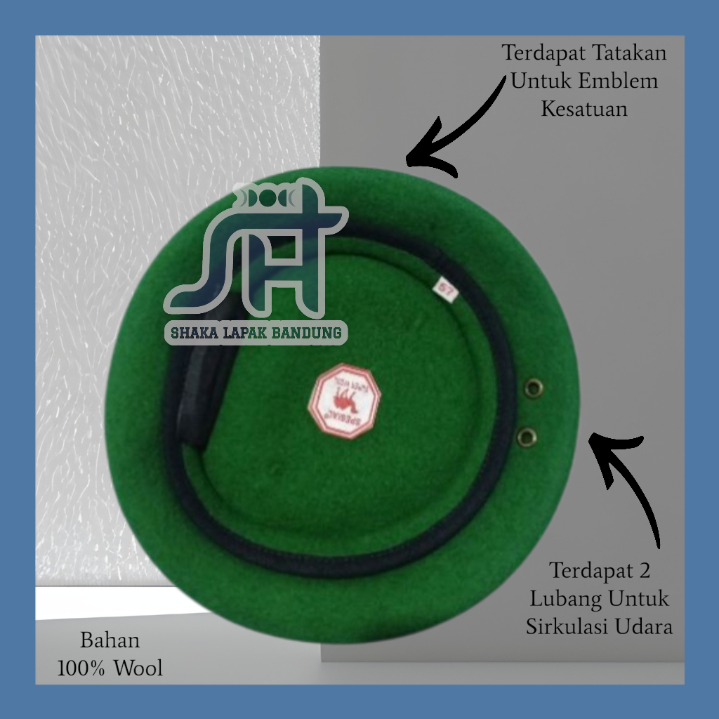 baret camel hijau / baret camel tni ad / baret camel