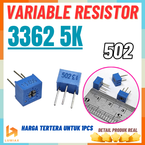 Adjustable 3362P trimpot variabel resistor Presisi 502 5K 5k 3362 VR