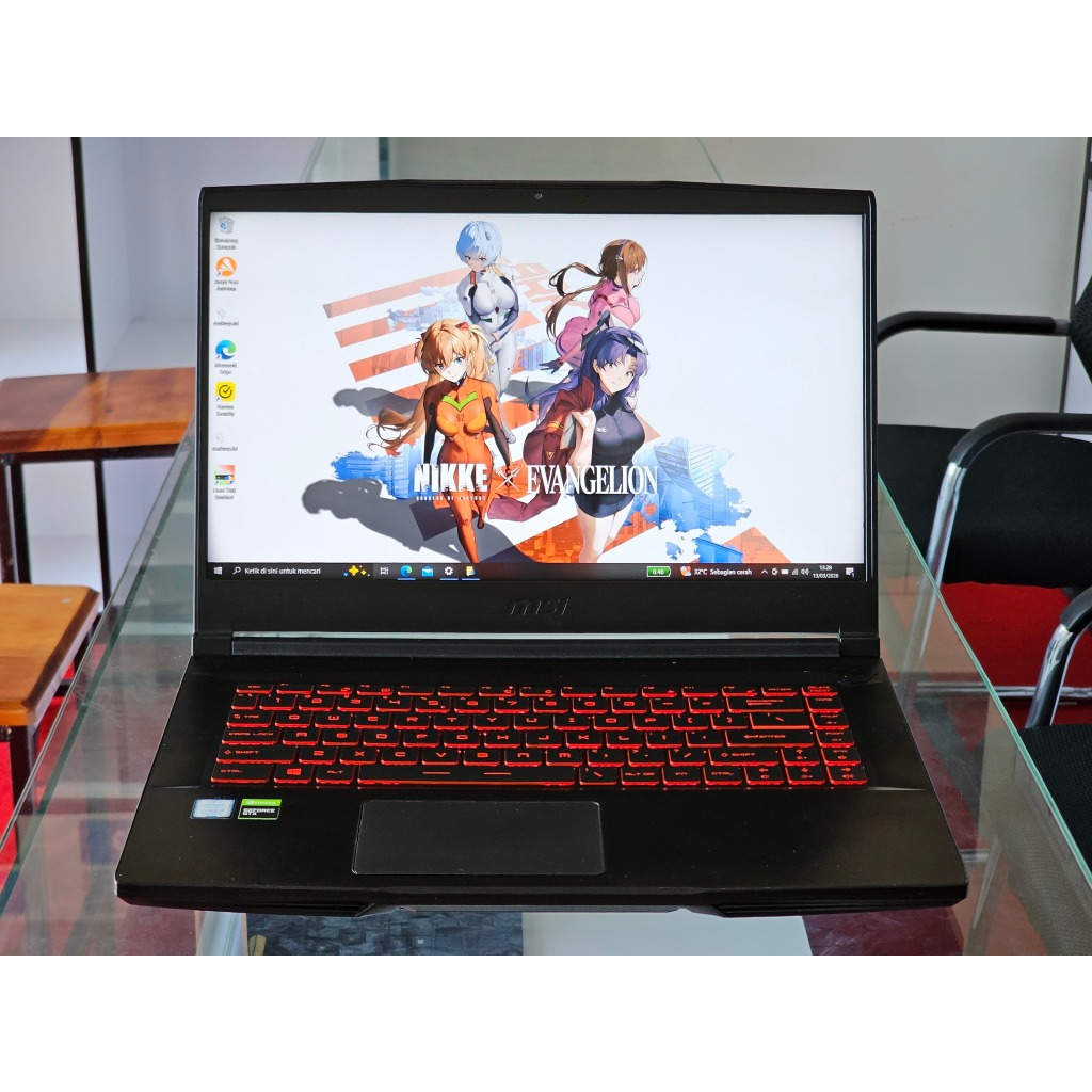 MSI GF63 Thin 9RCX intel Core i7 Gen 9 Nvidia GTX 1050 Ti Slim Gaming editing dan Desani grafis