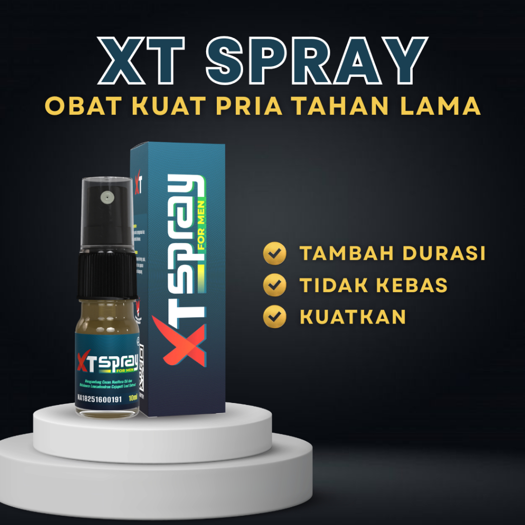 XT Spray Obat Kuat Pria Tahan Lama Pria Original Herbal Oles 100% AMAN BPOM HALAL