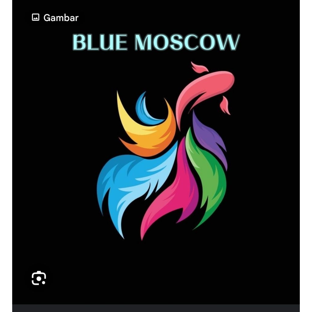stiker guppy BLUE MOSCOW