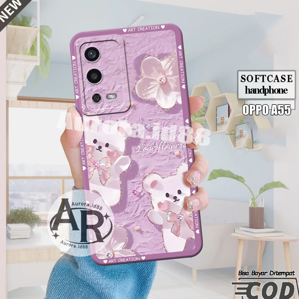 Softcase OPPO A55 - OPPO A16 - OPPO A54S - Casing Hp Oppo Pelindung hp - Silikon Mika - Aksesoris Hp