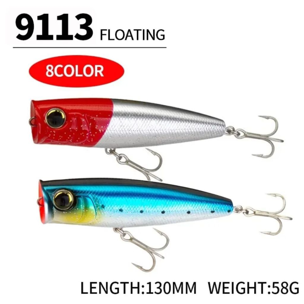 umpan popping cetakan yozuri 130mm 58gr rattle lure casting pancing hard Bait saltwater  (bukan yozu