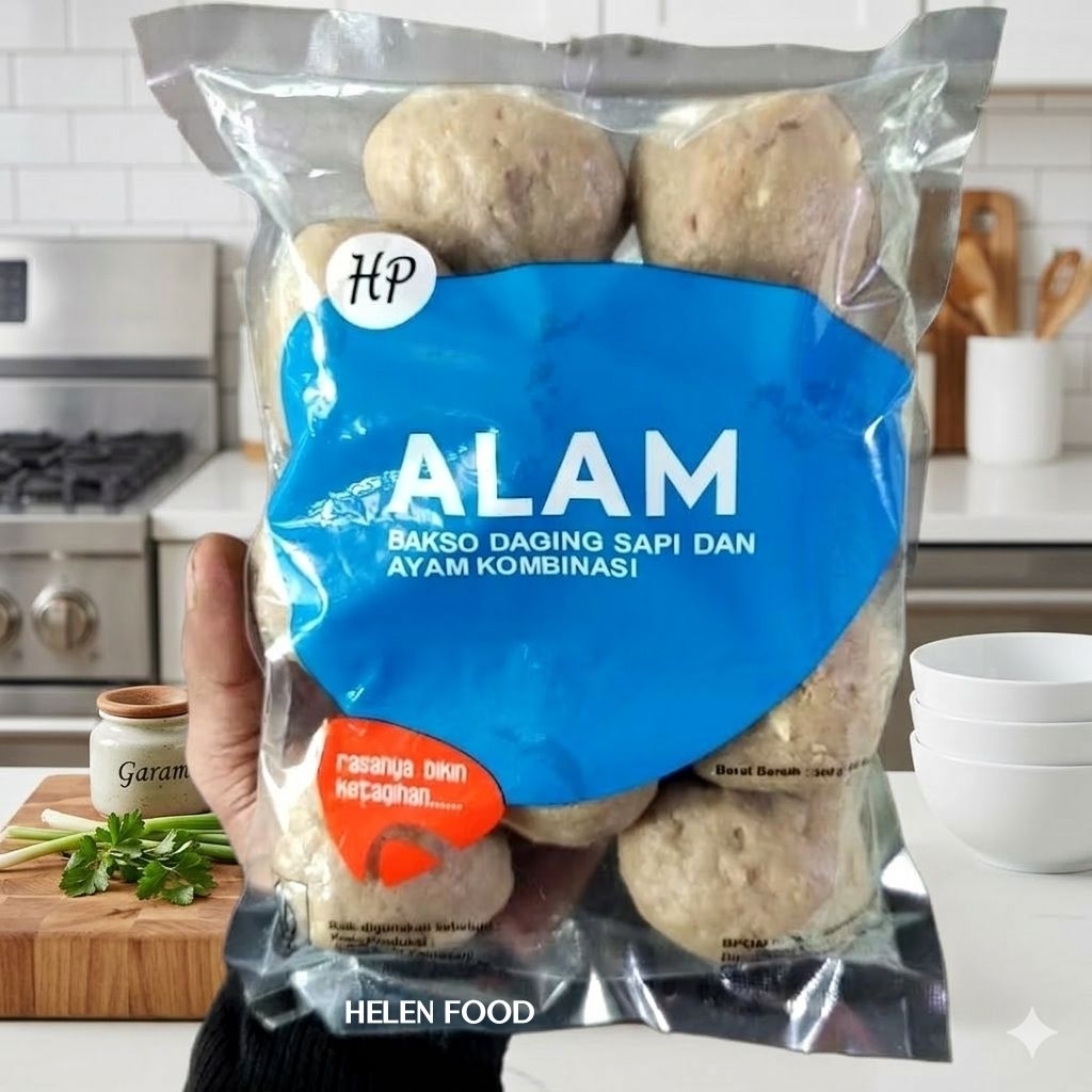 Bakso Alam Daging Sapi & Ayam Isi 10 Besar Berat 500 Gram