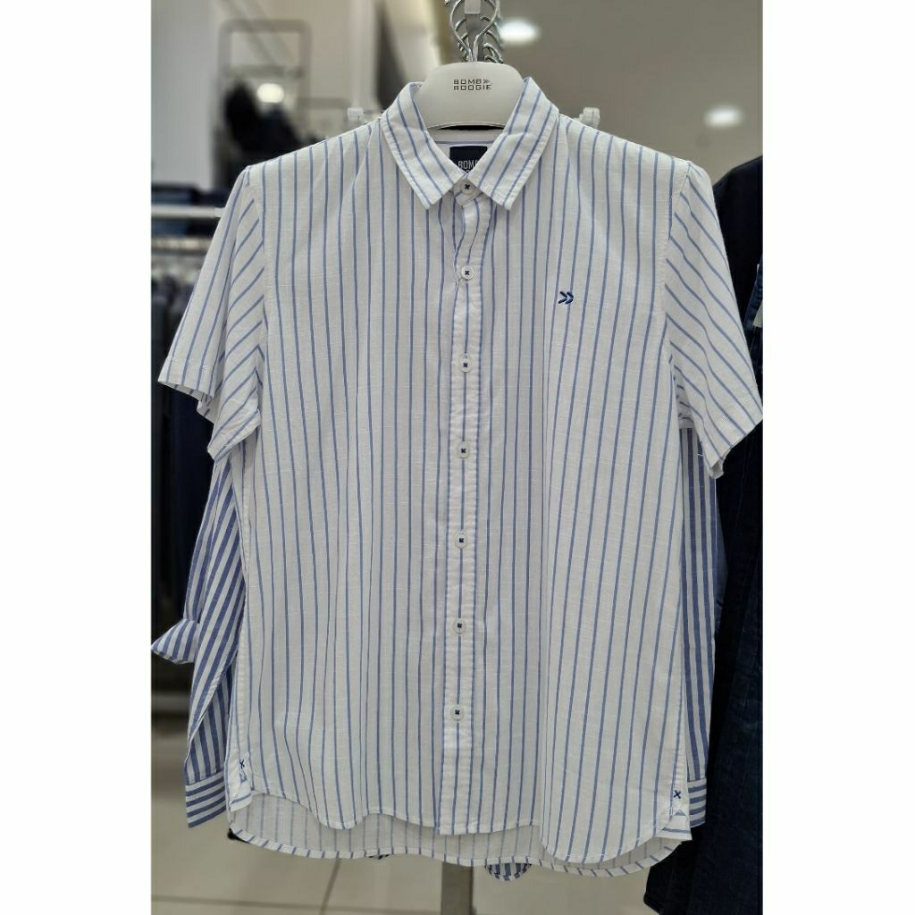 BOMBBOOGIE Kemeja Lengan Pendek Pria Original Bombboogie