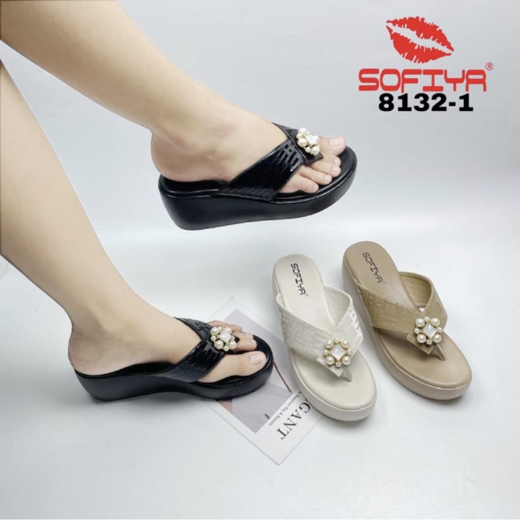 SOFIYA ORI 8132 1 SANDAL WANITA IMPORT / SANDAL JEPIT / SENDAL JEPIT TINGGI 6CM