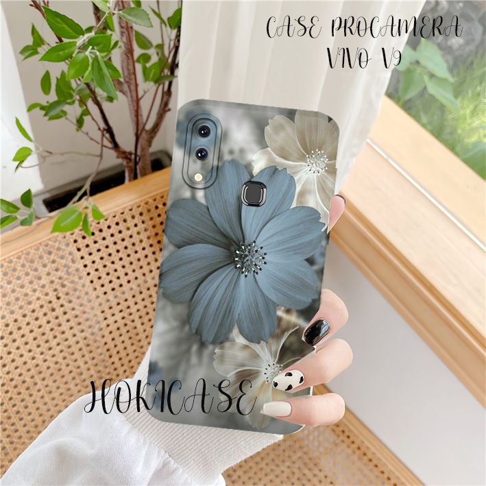 Kessing Vivo V9 V7 V7 Plus V5 V5 Plus Motif bunga Case Keren Kekinian Soft Case Lentur[HC05]