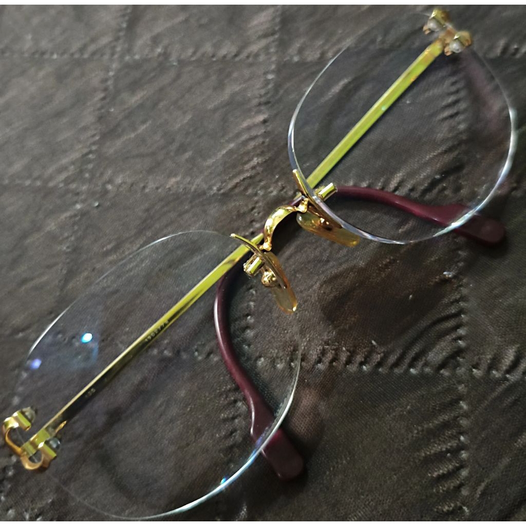 Cartier C Décor Rimless Eyeglasses - Authentic Gold Finish (Serial Number Clear)