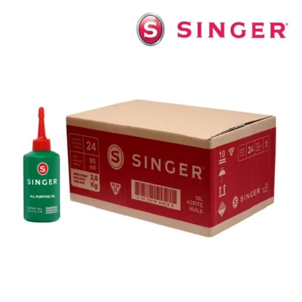 Minyak Pelumas Mesin Jahit Mesin Obras 1 Dus(24) ASLI Merk SINGER (80cc/80mL) / SINGER All Purpose O