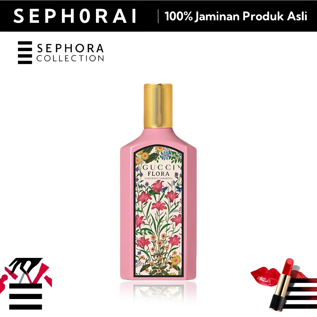 Parfum Wanita Gucci Flora Gorgeous Cardenia Pink FLOWER NEW Eau De Parfum EDP 100ml