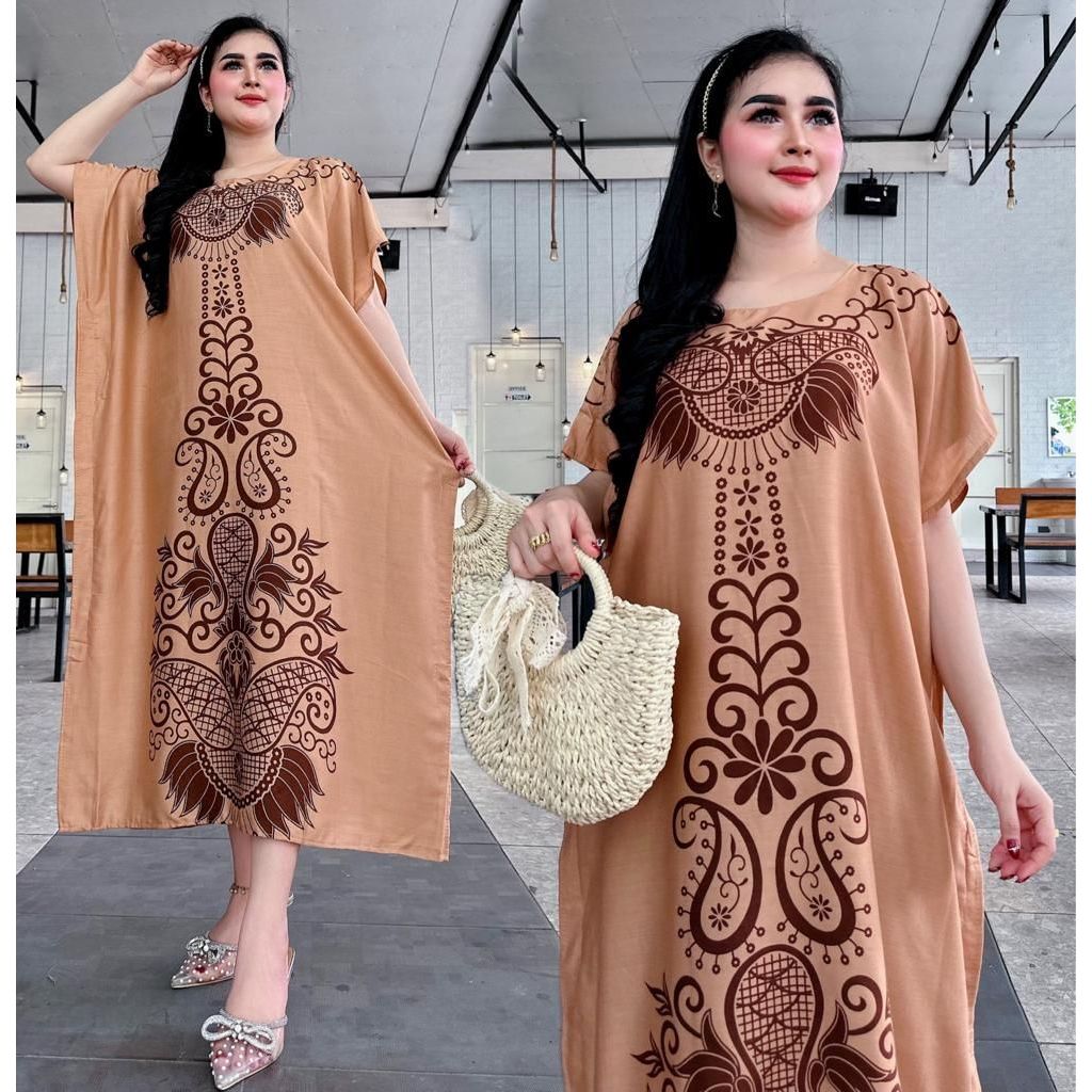Daster Kencana Ungu Batik - LENGAN PENDEK -DASTER JUMBO MURAH PRODUSEN DASTER LOWO ABSTRAK REMEKAN P