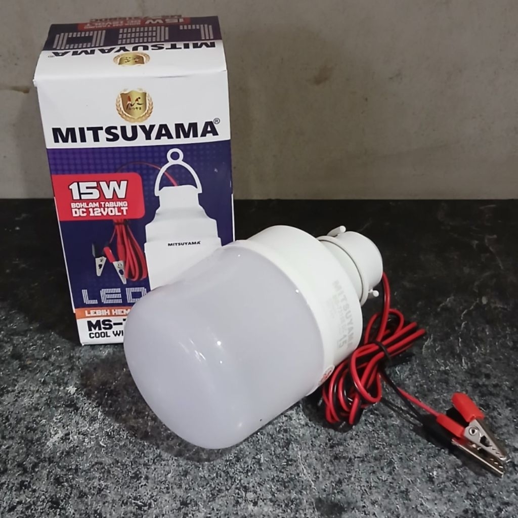 Lampu dc jepit aki 12v Mitsuyama