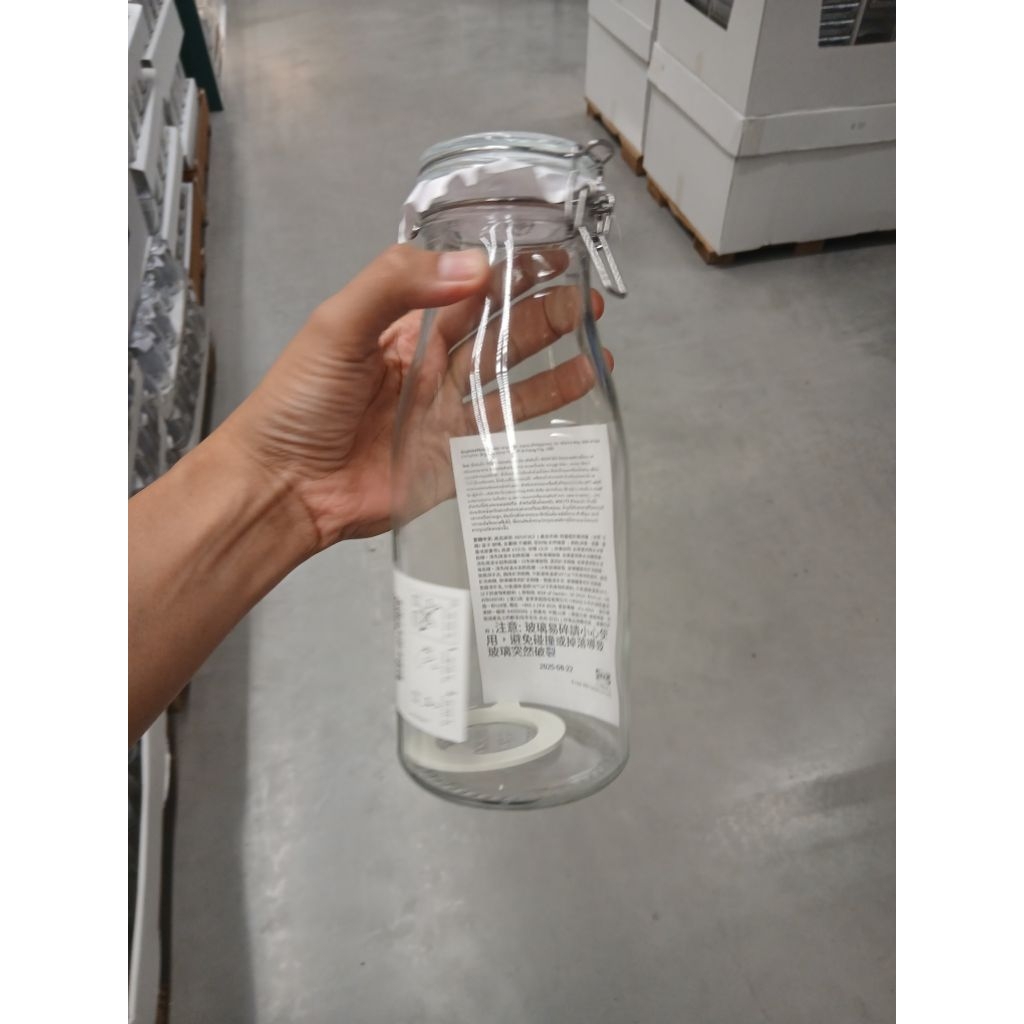 STOPLES BOTOL KACA Kedap Udara Tutup Klip Kawat 1.4 Liter - Bening