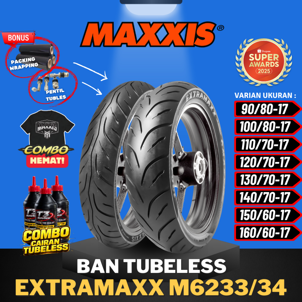 [READY COD] BAN MAXXIS EXTRAMAXX RING 14 / BAN MAXXIS 80/90-14 / 90/90-14 / 90/80-17 / 100/80-17 / 1