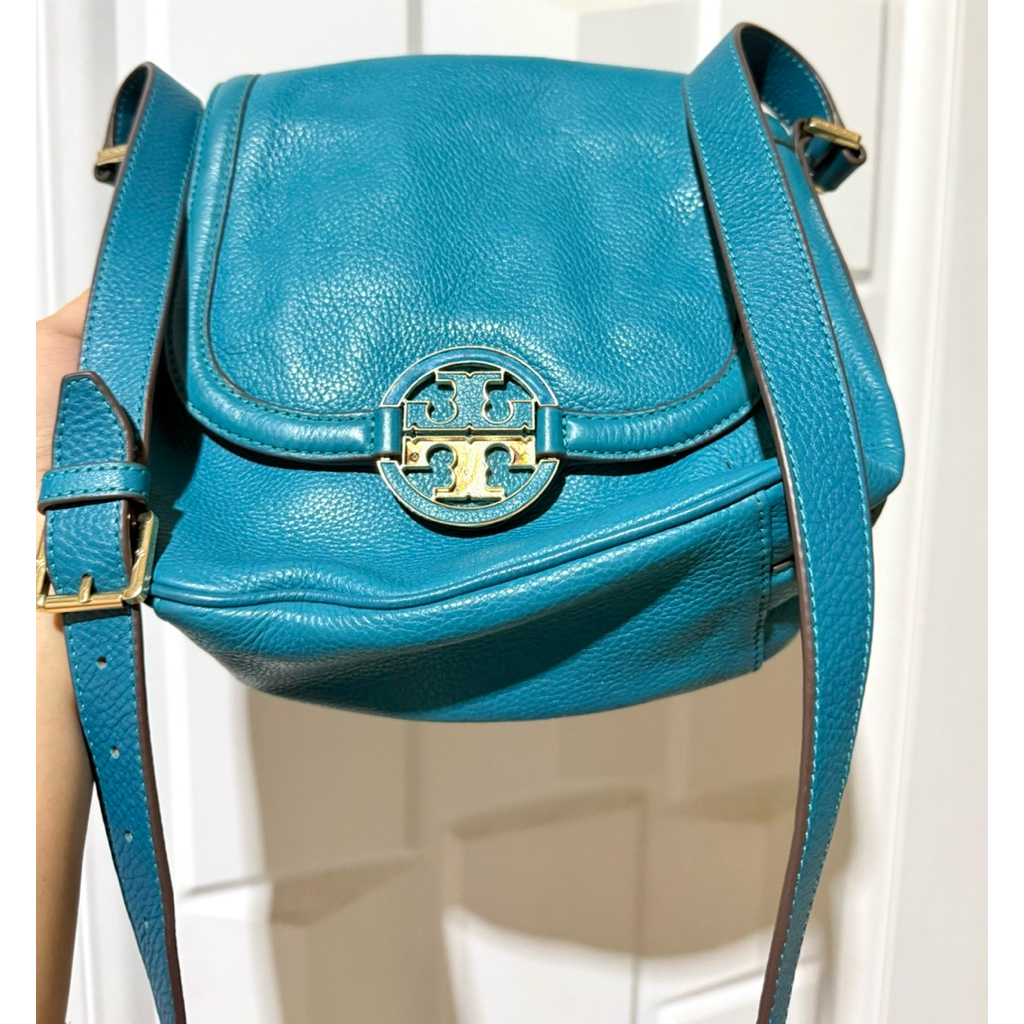 Tas Sling Rantai Marun TB Kulit Asli Preloved