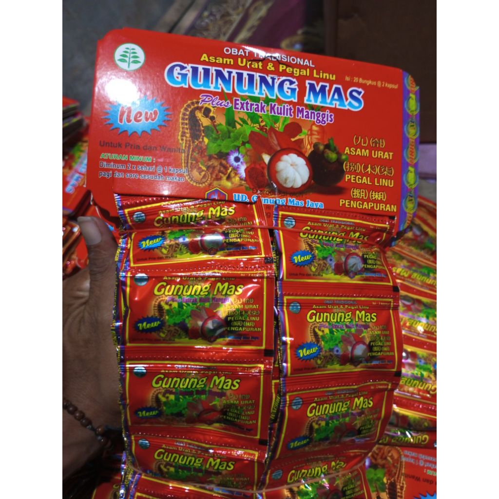 Gunung mas kapsul asam urat 100% original