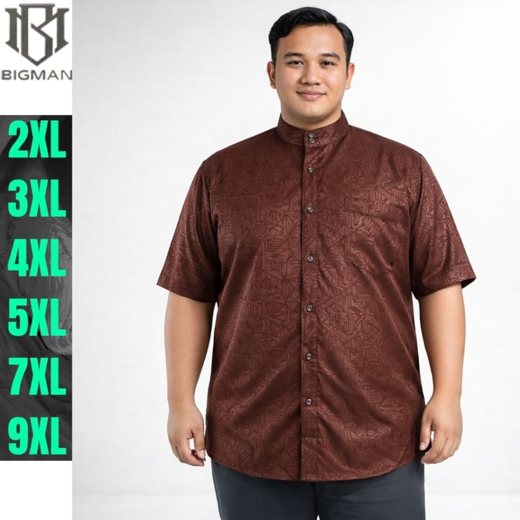 Kemko Sultan Embos Kemeja Koko Sultan Pria Jumbo Big size