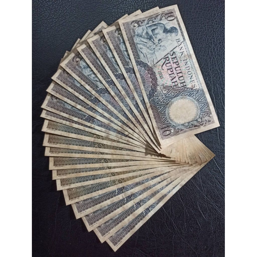 Uang kuno Tahun 1958 Seri pekerja 10 Rupiah