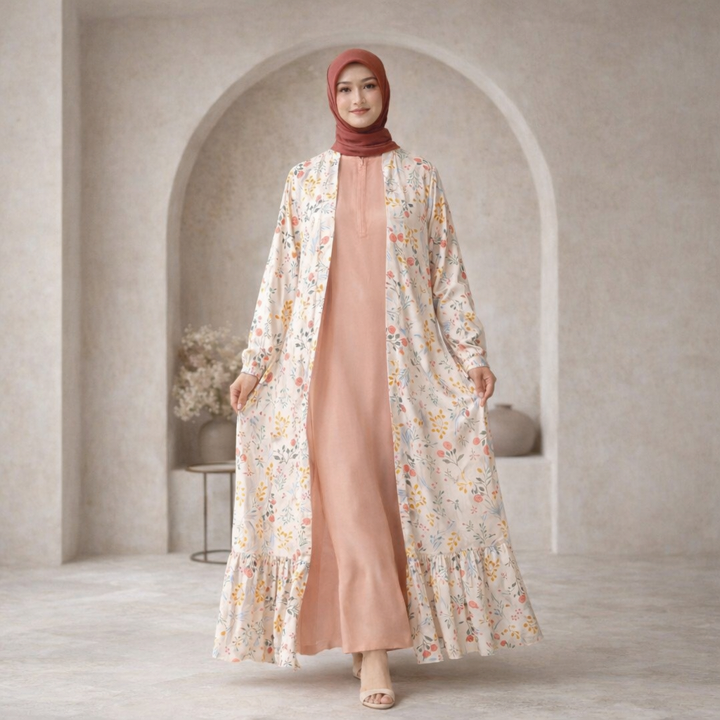 Daffi Hijab - Saras Dress - Gamis Dewasa Motif Terbaru