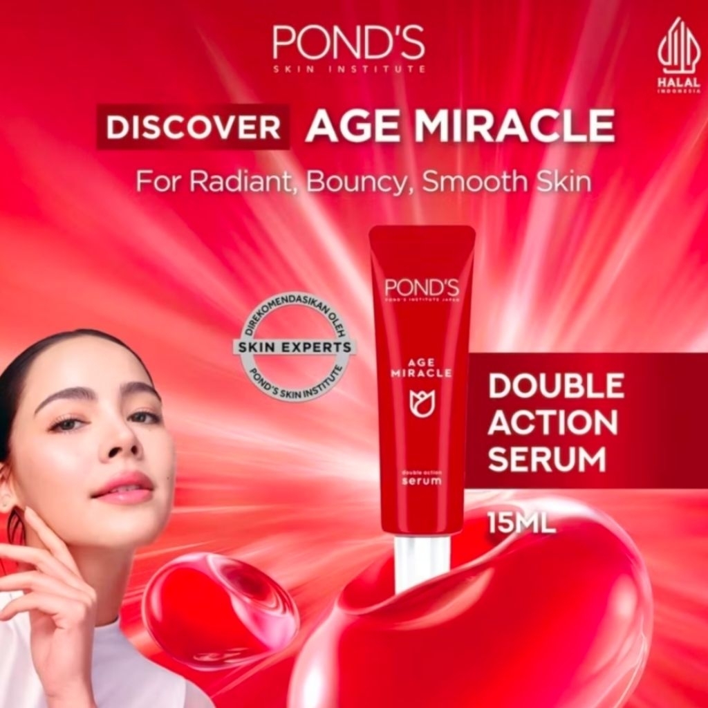 Ponds Age Miracle Serum Wajah 15 gr Anti Aging +Glowing Serum With Retinol&Niacinamide