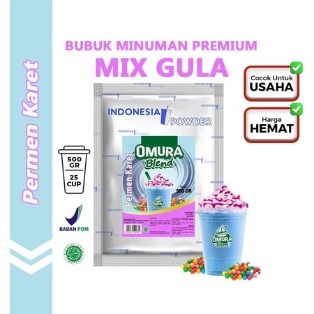 Bubuk  Minuman Premium Rasa Permen Karet 500 Gr