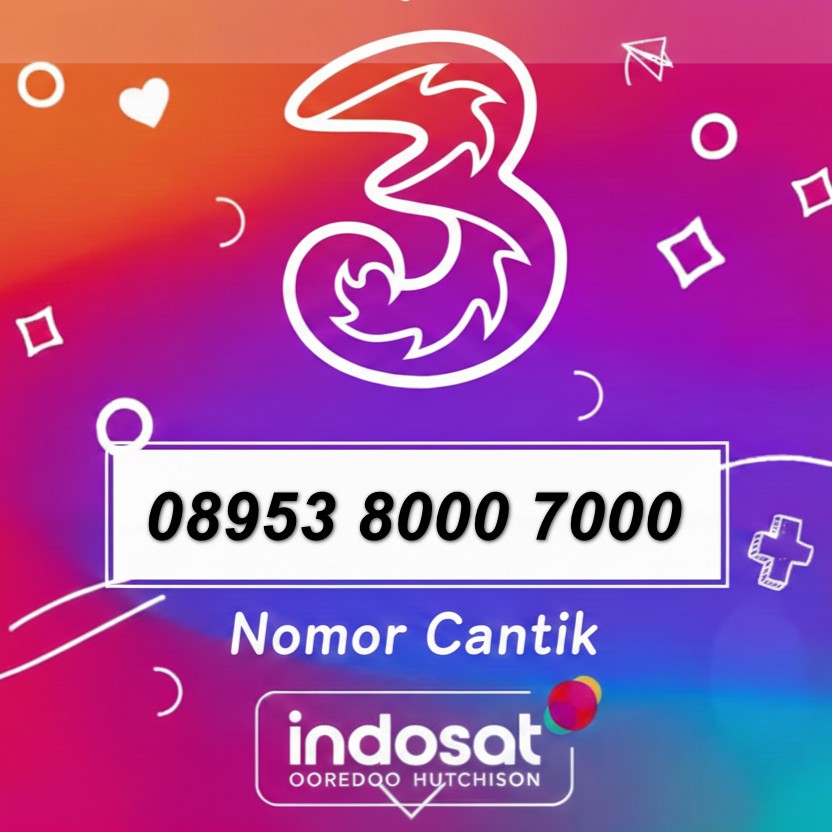 Nomor Cantik Tri 3 Rapi Seri Ribuan