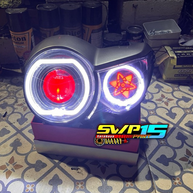 Lampu Tiger Pece Custom Lampu Biled AES Experince Gen 2 Set Lampu Sharingan Reflektor Tiger Pece Cus