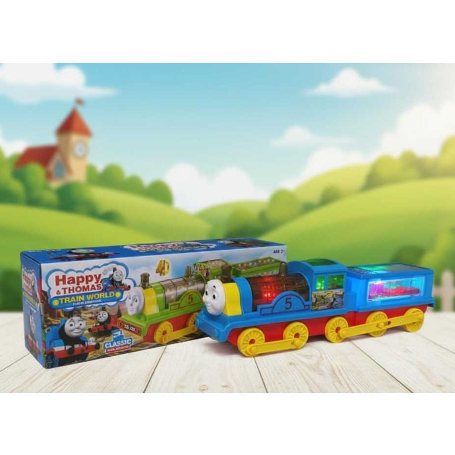 Planet Toyz - Mainan Anak Kereta Api Happy Thomas Train Elektrik