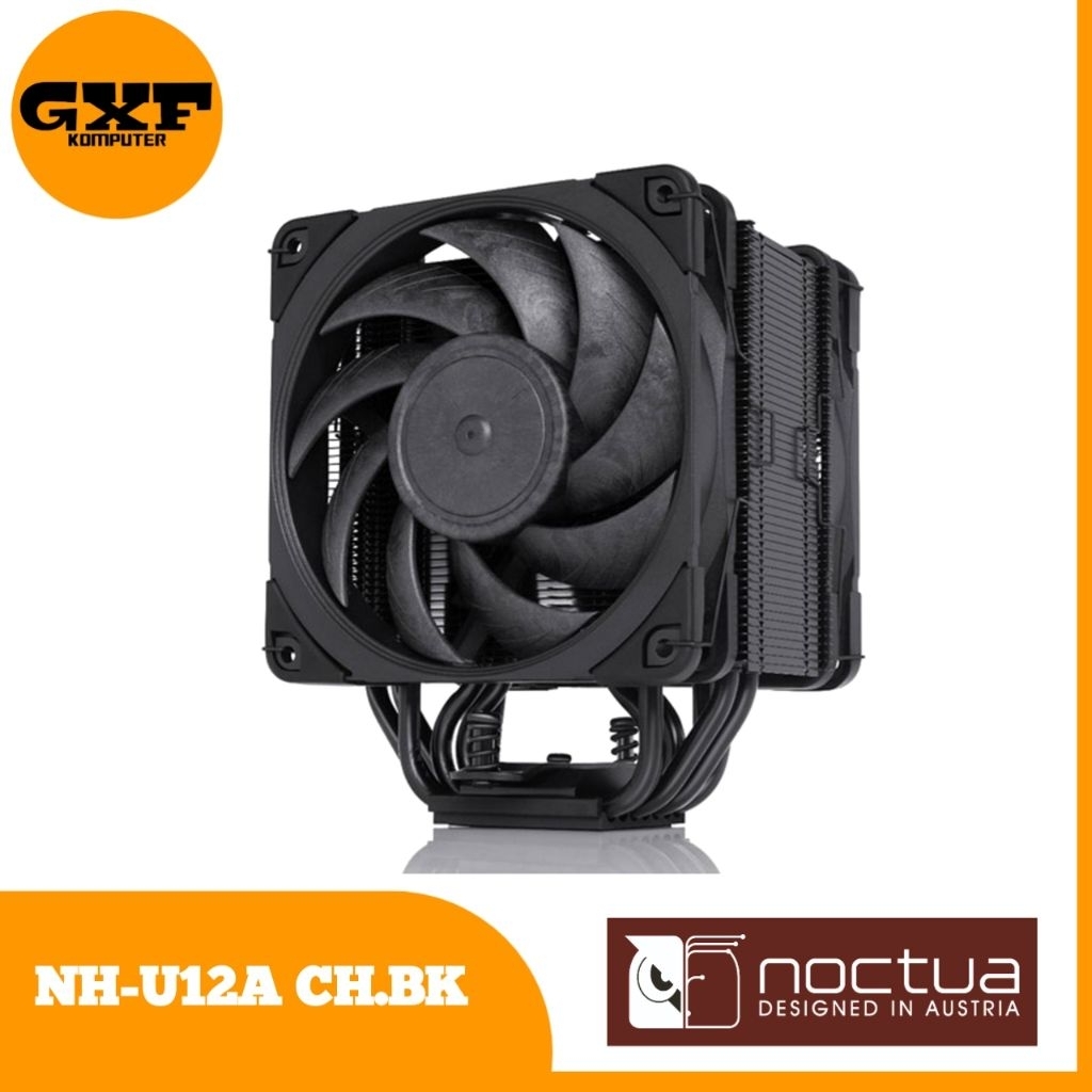 NOCTUA NH-U12A CH.BK Chromax Black | 140mm performance in 120mm size