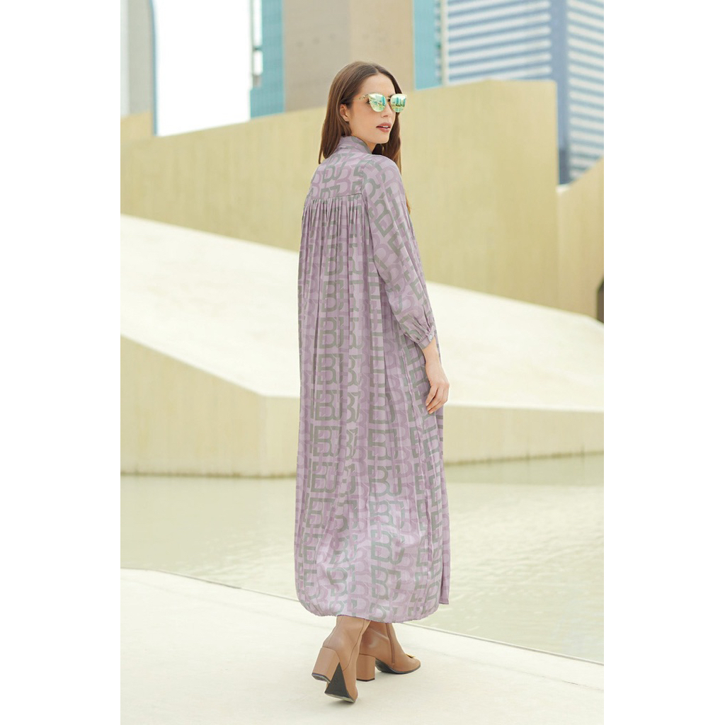 MONOGRAN PLEATED DRESS BENANG JARUM