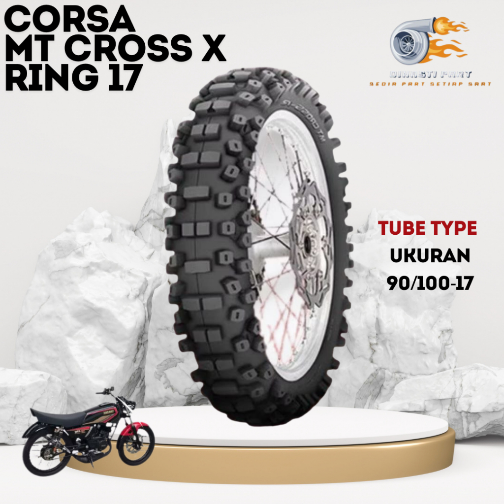 Ban Motor CORSA MT CROSS X Ring 17 Tube Type Ukuran 90/100-17 Cocok Untuk Motor Verza Mega pro
