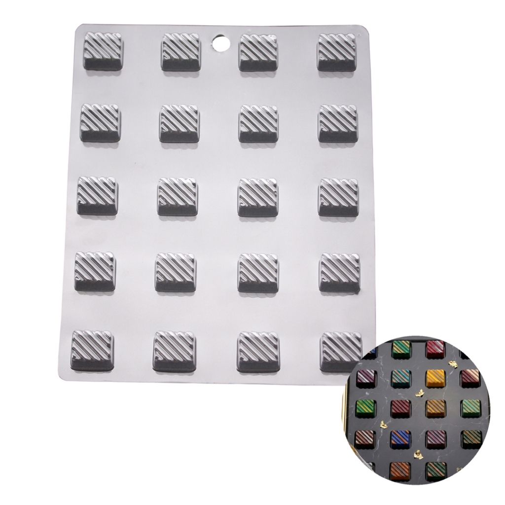 GC Cetakan Coklat Dadu Praline Box Thruffle 20 Cavity Plastik