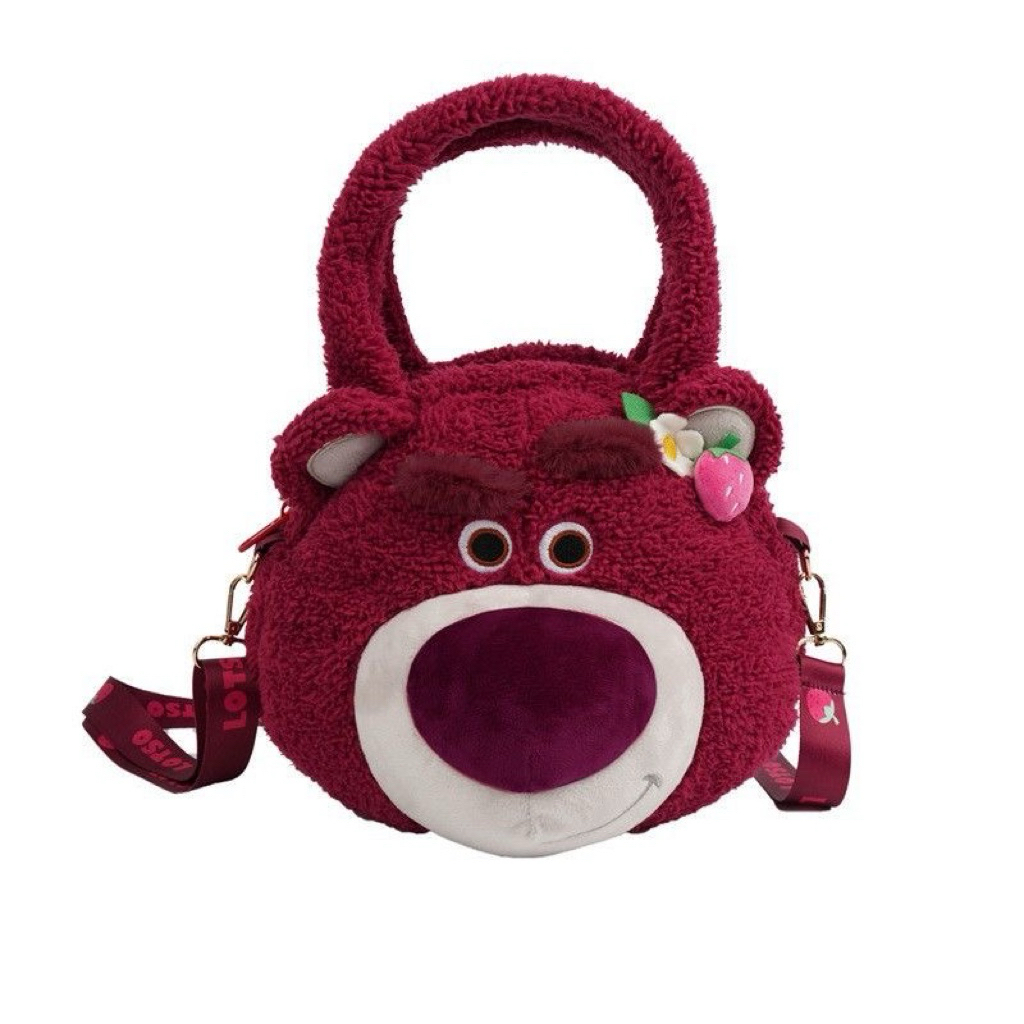 [PREORDER Lotso] Original Disney Tas Bahu Plush Karakter – Disney Lotso Huggin' Bear Plush Shoulder 