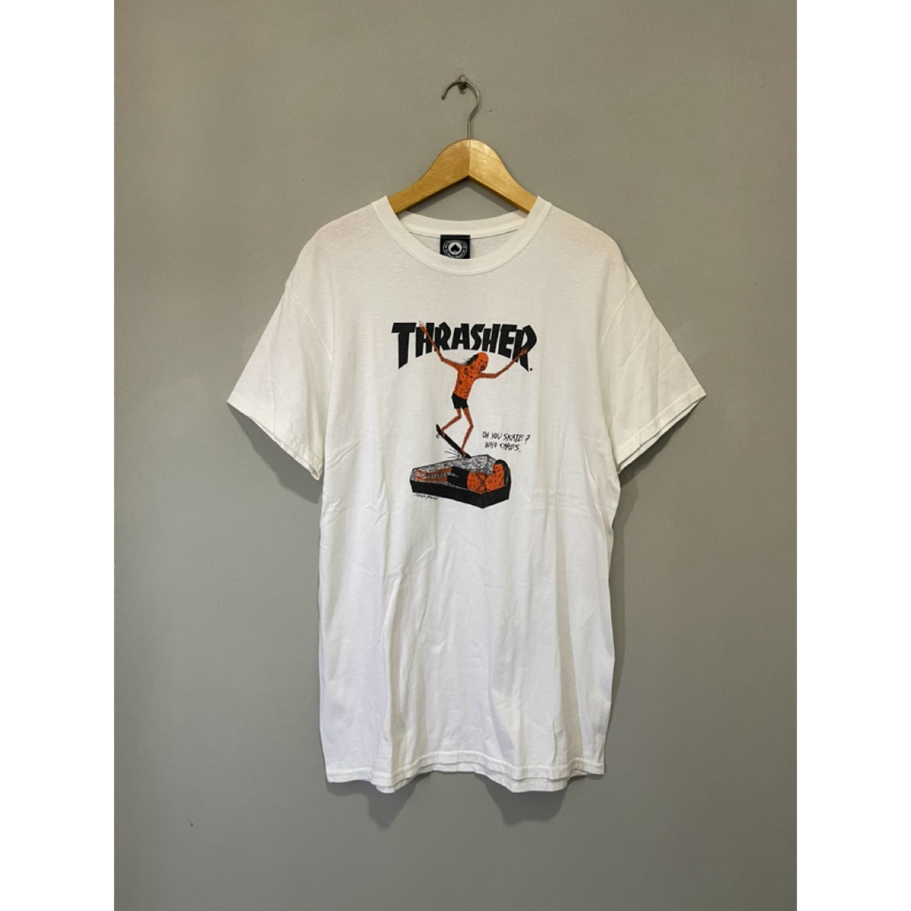T-shirt Thrasher Original / Kaos Thrasher X Nasty Neck Face Original / Kaos Thrasher X Neck Face Sec