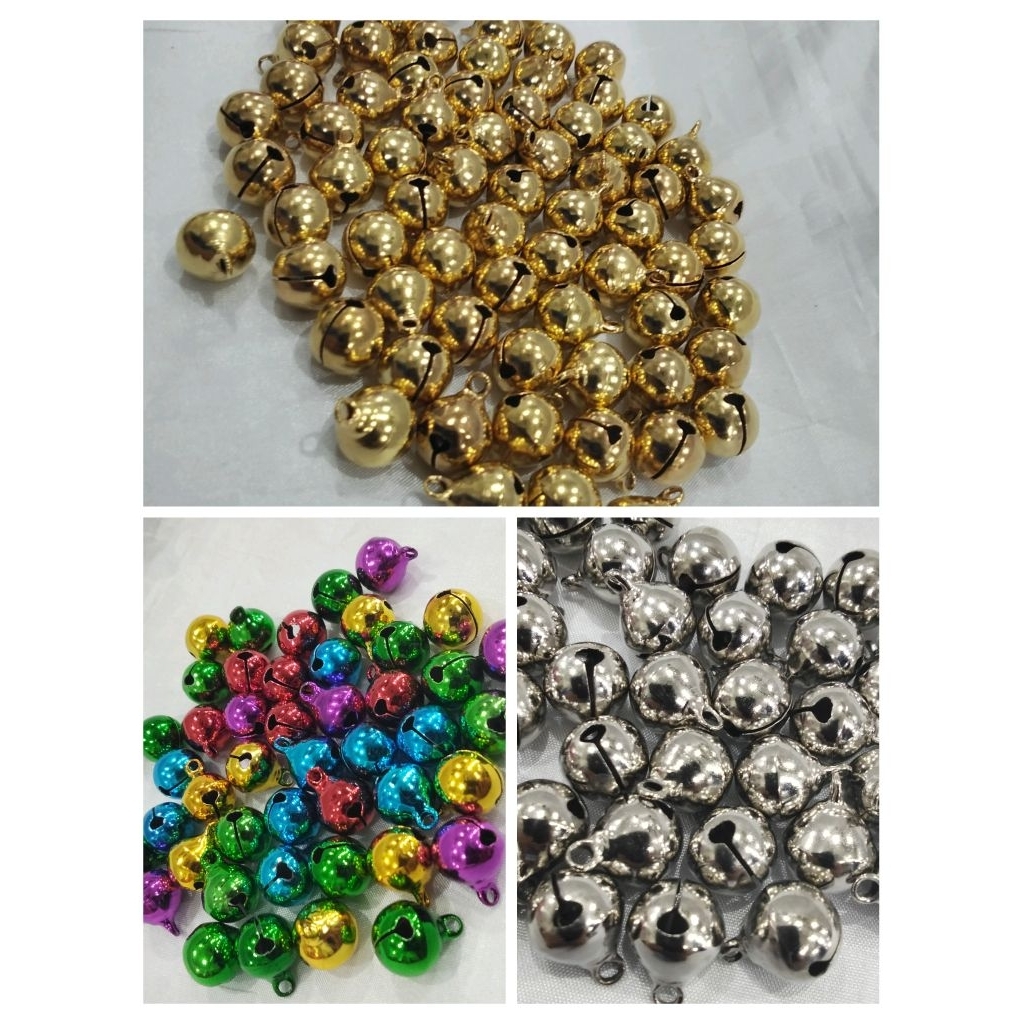 (100 pcs) Lonceng atau klintingan 12 MM/Bel klintingan/krincingan/Lonceng Aksesoris kalung kucing