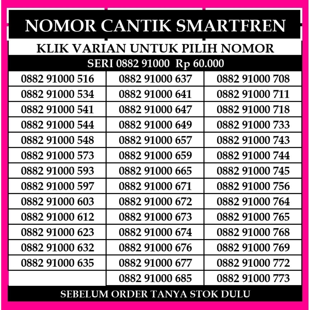 Nomor cantik Kartu perdana Smartfren kartu Perdana Prabayar murah