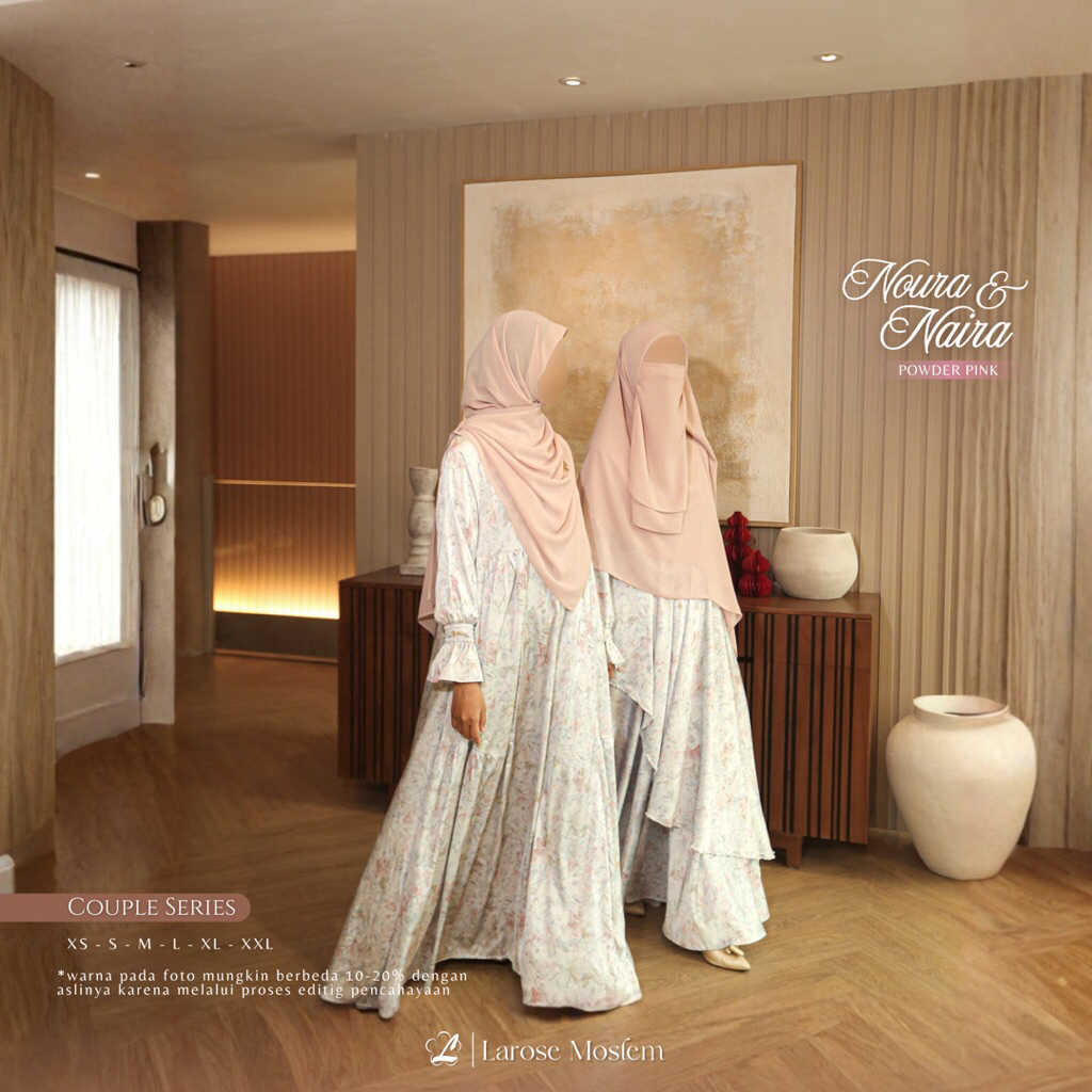 Larose moslem - gamis motif bunga outfit formal
