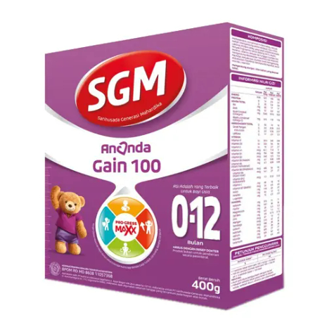 Susu Formula Bayi SGM Ananda Gain 100 0-12 Bulan 400g
