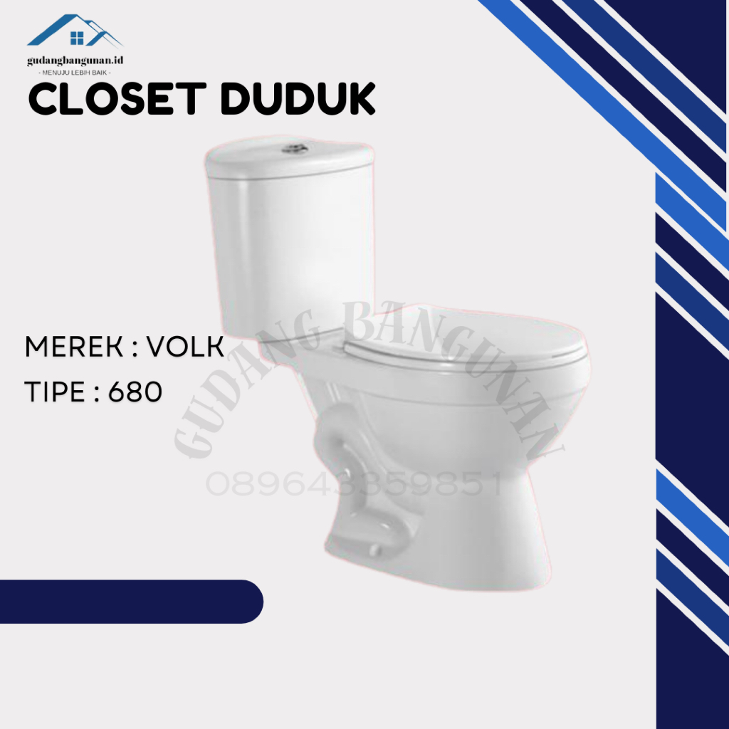 CLOSET DUDUK TABUNG VOLK 680